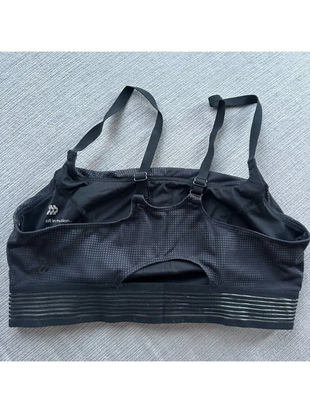 All in Motion Sports Bra Women’s M Black Workout Activewear